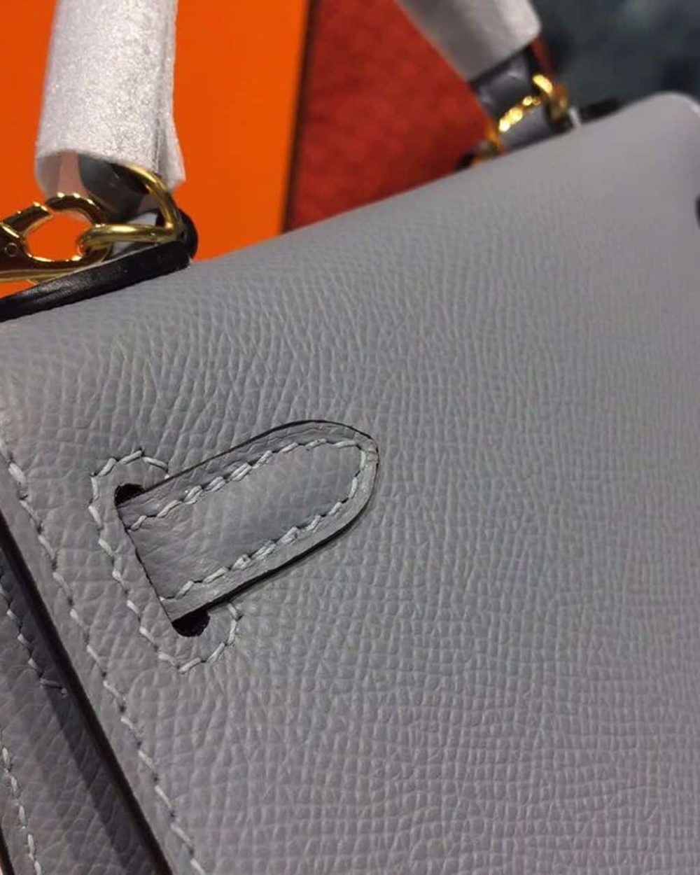 1:1 Replica Hermes Mini Kelly Light Blue For Women Gold Toned Hardware 7.5in/19cm