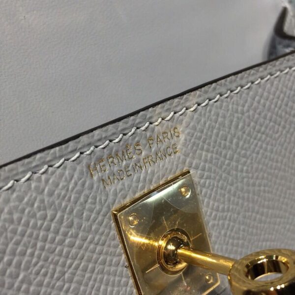 1:1 Replica Hermes Mini Kelly Light Blue For Women Gold Toned Hardware 7.5in/19cm