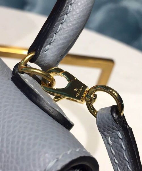 1:1 Replica Hermes Mini Kelly Light Blue For Women Gold Toned Hardware 7.5in/19cm