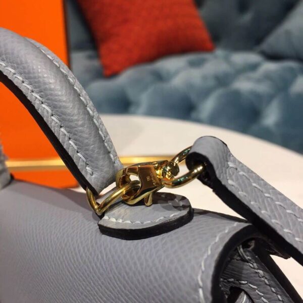 1:1 Replica Hermes Mini Kelly Light Blue For Women Gold Toned Hardware 7.5in/19cm