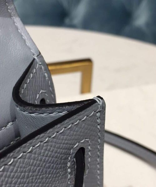 1:1 Replica Hermes Mini Kelly Light Blue For Women Gold Toned Hardware 7.5in/19cm