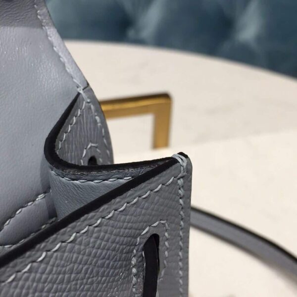1:1 Replica Hermes Mini Kelly Light Blue For Women Gold Toned Hardware 7.5in/19cm