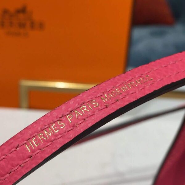1:1 Replica Hermes Mini Kelly Rose Tyrien For Women Gold Toned Hardware 7.5in/19cm