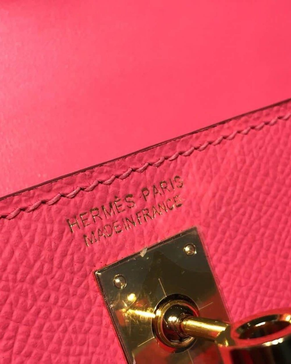 1:1 Replica Hermes Mini Kelly Rose Tyrien For Women Gold Toned Hardware 7.5in/19cm