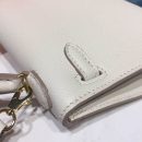 1:1 Replica Hermes Mini Kelly White For Women Gold Toned Hardware 7.5in/19cm