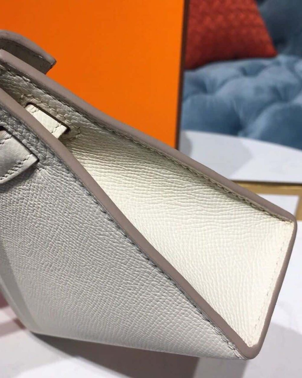 1:1 Replica Hermes Mini Kelly White For Women Gold Toned Hardware 7.5in/19cm