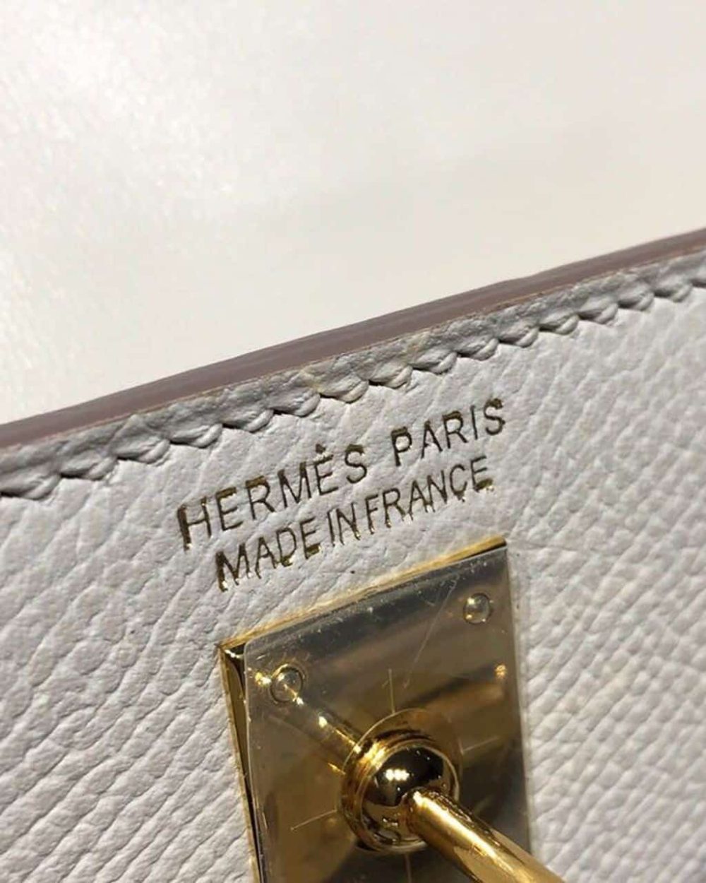 1:1 Replica Hermes Mini Kelly White For Women Gold Toned Hardware 7.5in/19cm