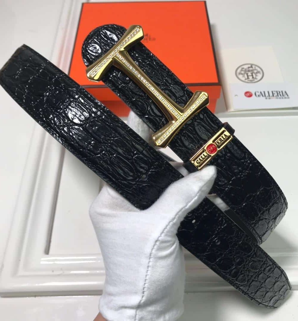 1:1 Replica Hermes Mors H Belt Buckle & Strap Black For Women, Women Belt