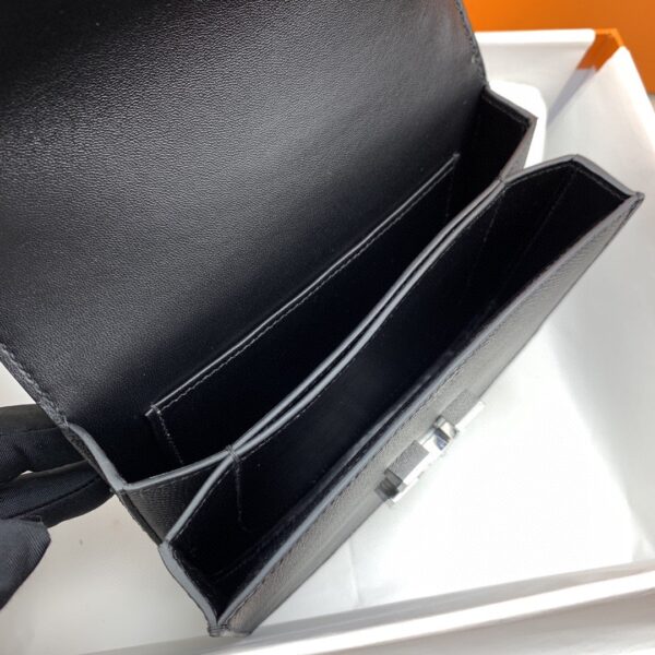 1:1 Replica Hermes Mosaique 17 Black, Silver Toned Hardware Bag For Women, Women's Handbags, Shoulder Bags 6.7in/17cm