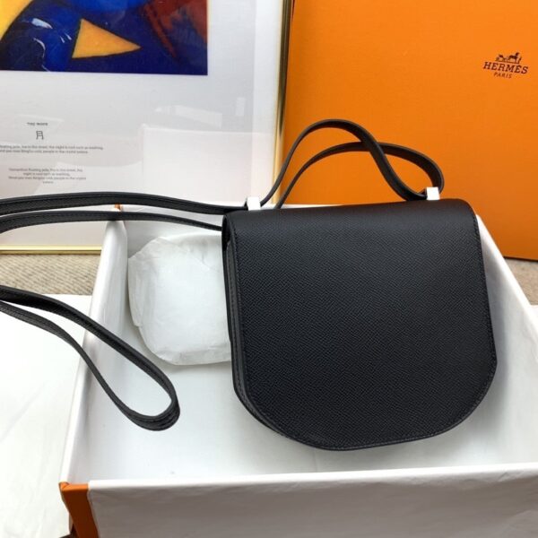 1:1 Replica Hermes Mosaique 17 Black, Silver Toned Hardware Bag For Women, Women's Handbags, Shoulder Bags 6.7in/17cm