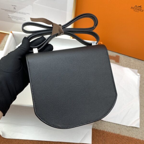 1:1 Replica Hermes Mosaique 17 Black, Silver Toned Hardware Bag For Women, Women's Handbags, Shoulder Bags 6.7in/17cm