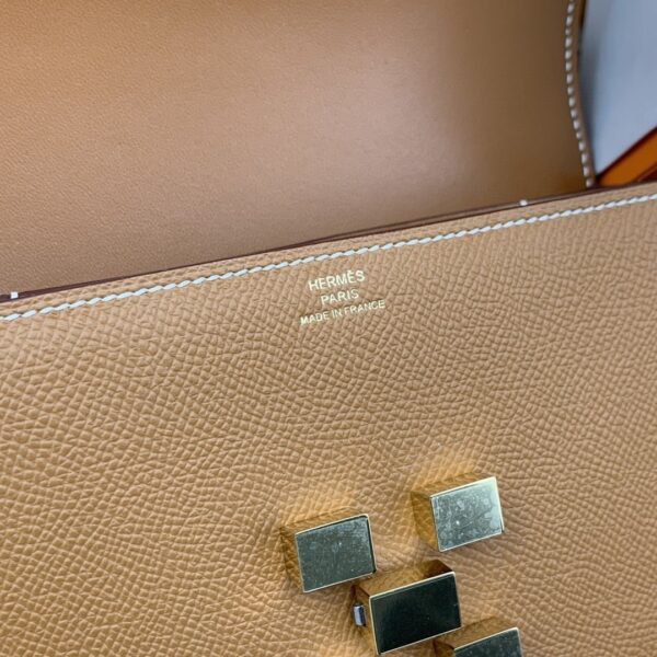 1:1 Replica Hermes Mosaique 17 Brown, Gold Toned Hardware Bag For Women, Women's Handbags, Shoulder Bags 6.7in/17cm