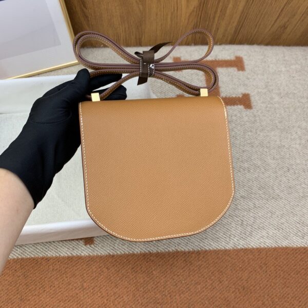 1:1 Replica Hermes Mosaique 17 Brown, Gold Toned Hardware Bag For Women, Women's Handbags, Shoulder Bags 6.7in/17cm