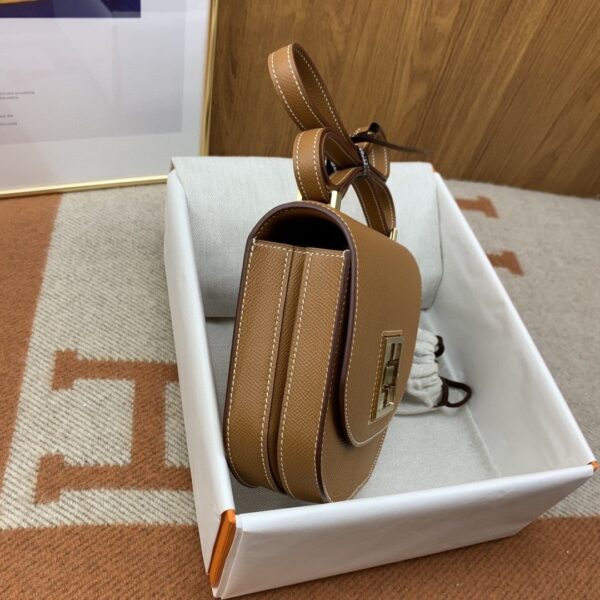 1:1 Replica Hermes Mosaique 17 Brown, Gold Toned Hardware Bag For Women, Women's Handbags, Shoulder Bags 6.7in/17cm