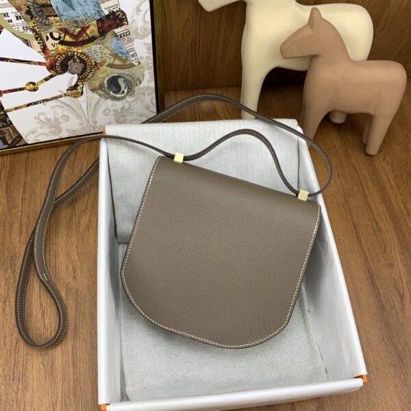 1:1 Replica Hermes Mosaique 17 Grey, Gold Toned Hardware Bag For Women, Women's Handbags, Shoulder Bags 6.7in/17cm