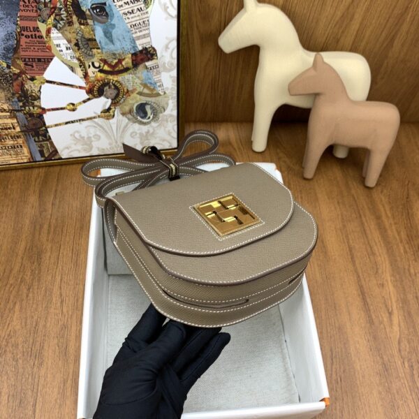 1:1 Replica Hermes Mosaique 17 Grey, Gold Toned Hardware Bag For Women, Women's Handbags, Shoulder Bags 6.7in/17cm