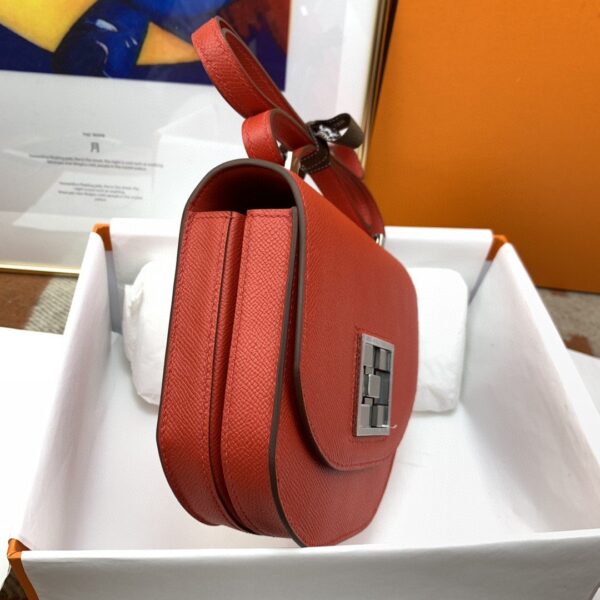 1:1 Replica Hermes Mosaique 17 Red, Silver Toned Hardware Bag For Women, Women's Handbags, Shoulder Bags 6.7in/17cm