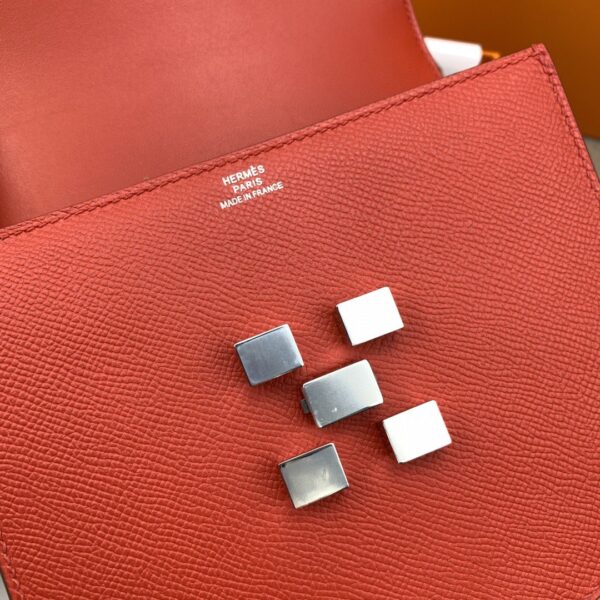 1:1 Replica Hermes Mosaique 17 Red, Silver Toned Hardware Bag For Women, Women's Handbags, Shoulder Bags 6.7in/17cm