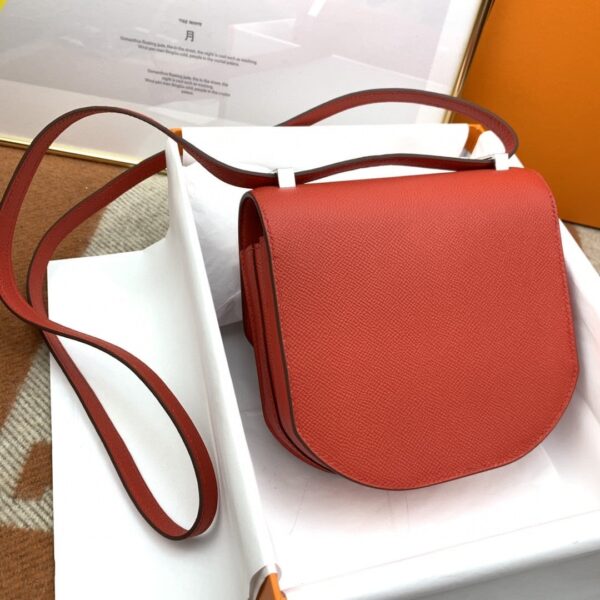 1:1 Replica Hermes Mosaique 17 Red, Silver Toned Hardware Bag For Women, Women's Handbags, Shoulder Bags 6.7in/17cm