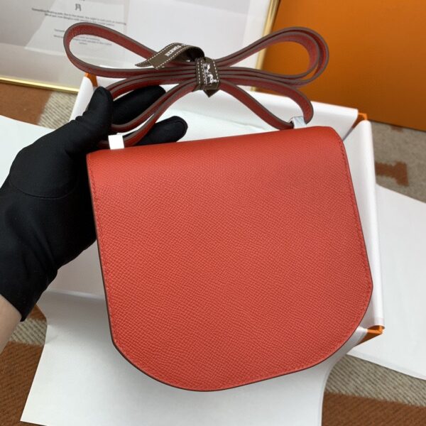 1:1 Replica Hermes Mosaique 17 Red, Silver Toned Hardware Bag For Women, Women's Handbags, Shoulder Bags 6.7in/17cm