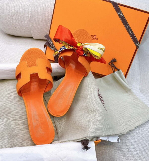 Hermes Oasis Sandal Orange For Women, Women's Shoes H151215Z 94350