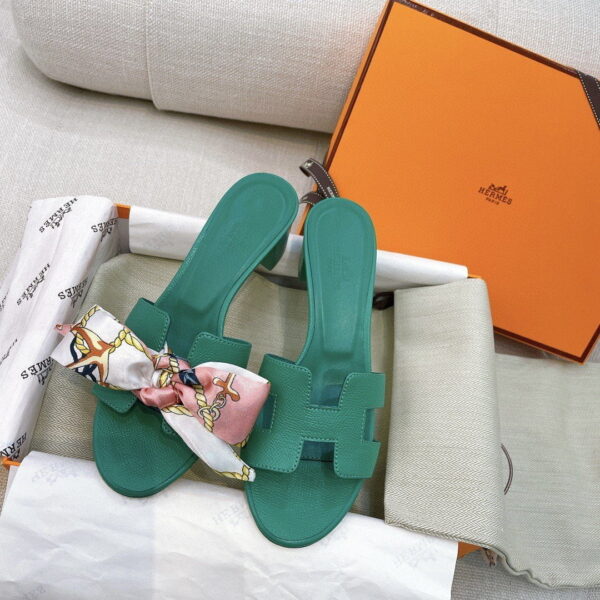 Hermes Oasis Sandal Teal For Women, Women's Shoes H151215Z