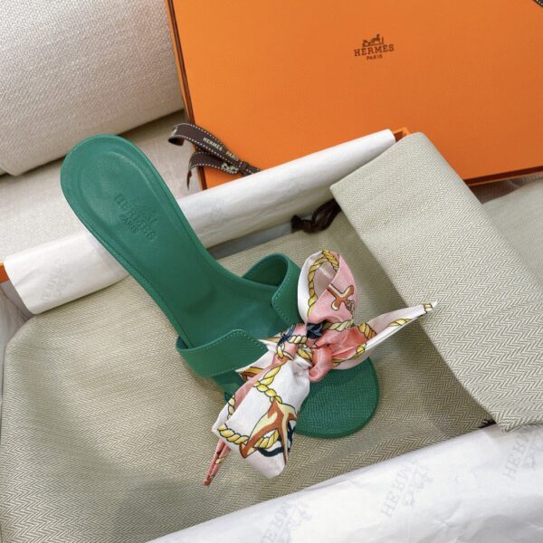 Hermes Oasis Sandal Teal For Women, Women's Shoes H151215Z