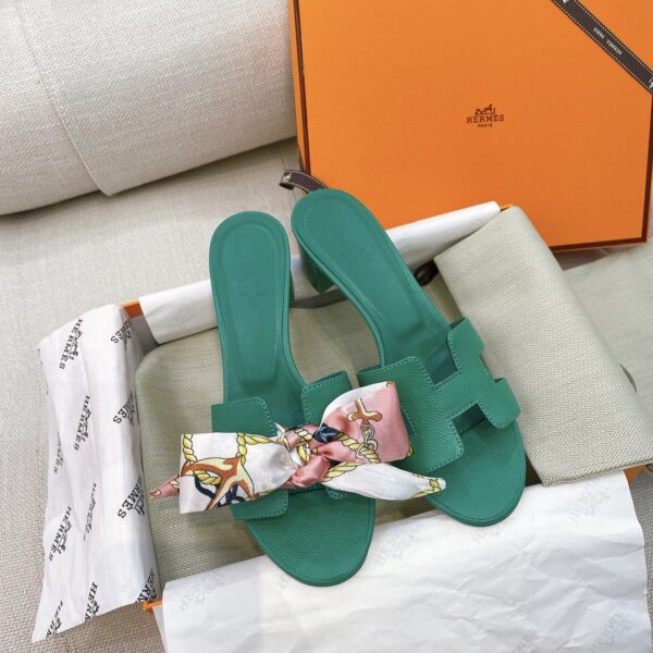 Hermes Oasis Sandal Teal For Women, Women's Shoes H151215Z