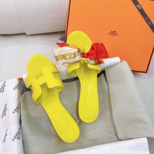 Hermes Oasis Sandal Turmeric Yellow For Women, Women's Shoes H151215Z 71365