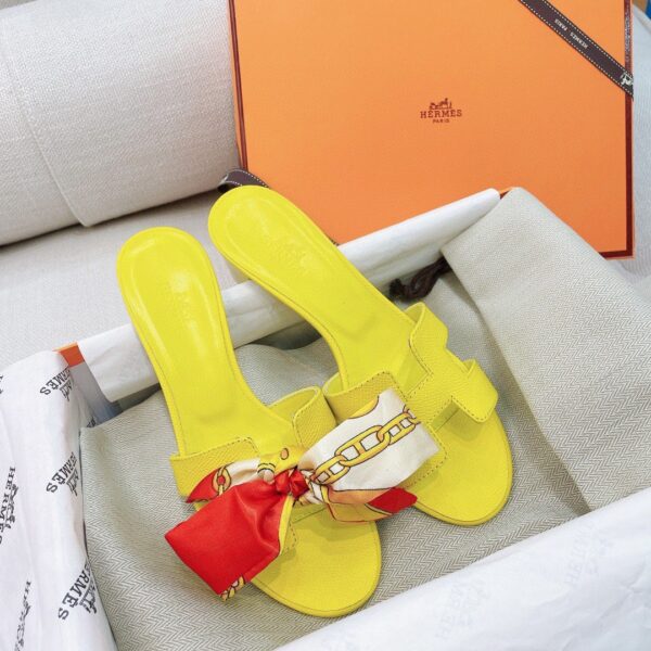 Hermes Oasis Sandal Turmeric Yellow For Women, Women's Shoes H151215Z 71365