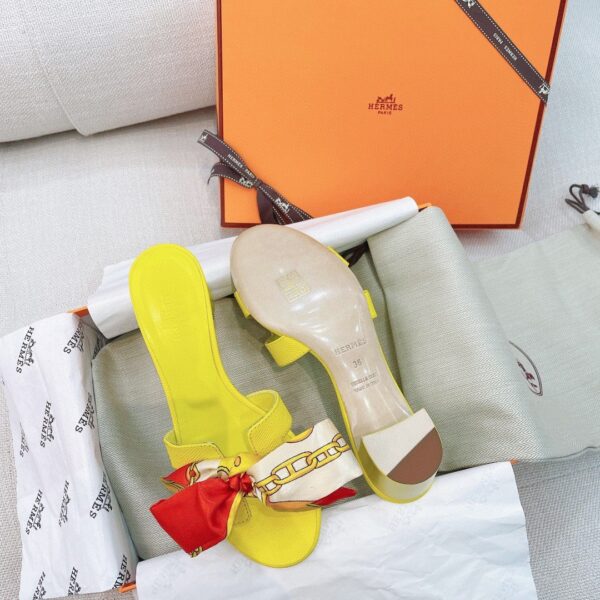 Hermes Oasis Sandal Turmeric Yellow For Women, Women's Shoes H151215Z 71365