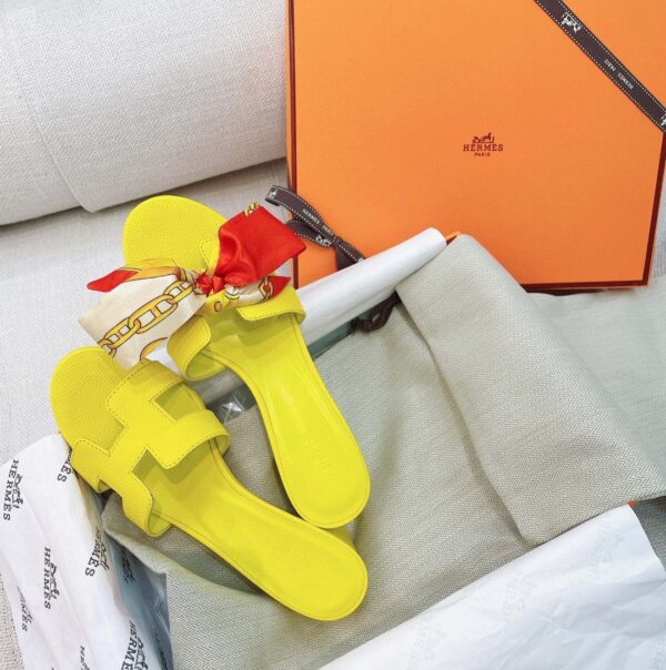 Hermes Oasis Sandal Turmeric Yellow For Women, Women's Shoes H151215Z 71365