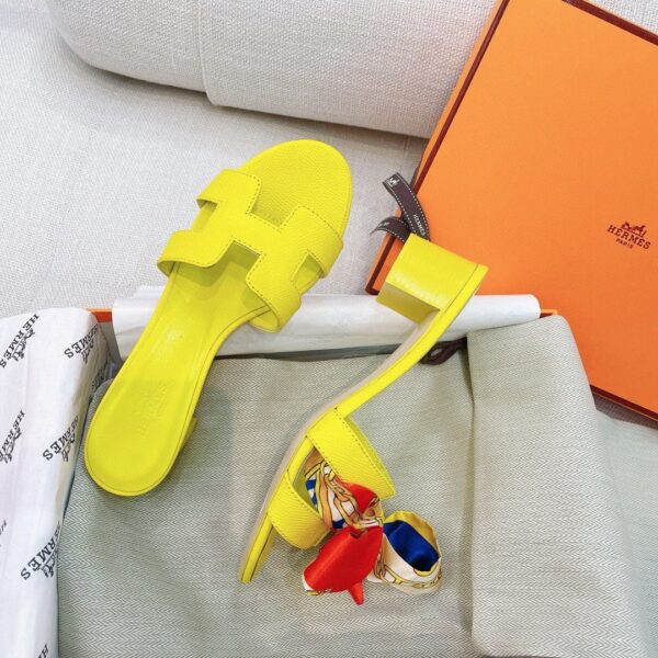 Hermes Oasis Sandal Turmeric Yellow For Women, Women's Shoes H151215Z 71365