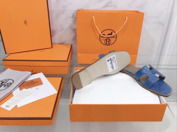 Hermes Oran Sandal Blue For Women, Women's Shoes