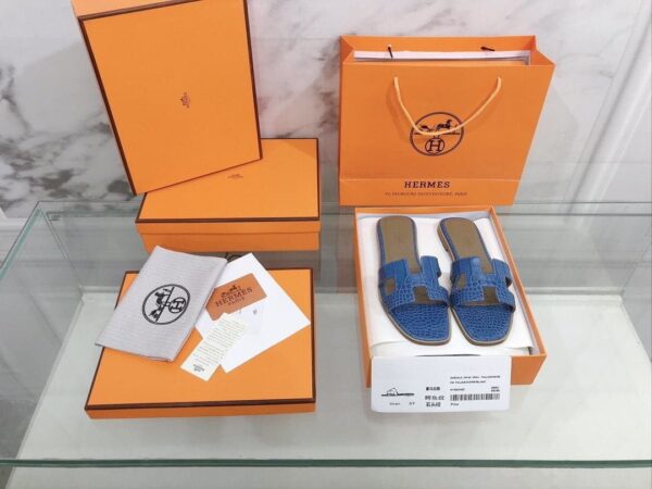 Hermes Oran Sandal Blue For Women, Women's Shoes