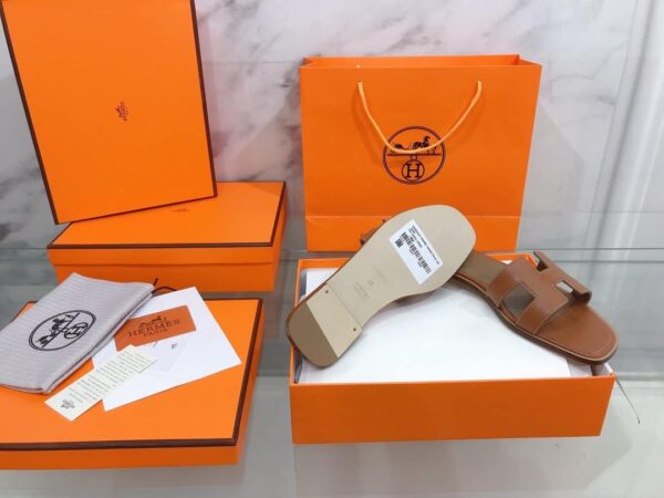 Hermes Oran Sandal Brown For Women, Women's Shoes H021056Z