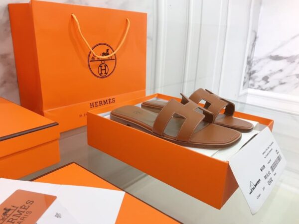 Hermes Oran Sandal Brown For Women, Women's Shoes H021056Z