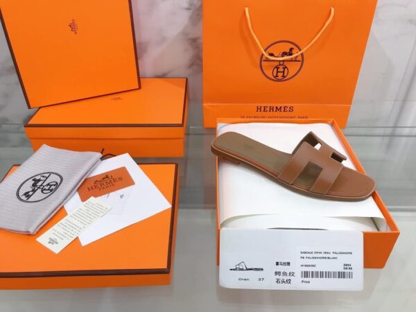 Hermes Oran Sandal Brown For Women, Women's Shoes H021056Z
