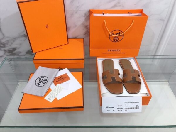Hermes Oran Sandal Brown For Women, Women's Shoes H021056Z