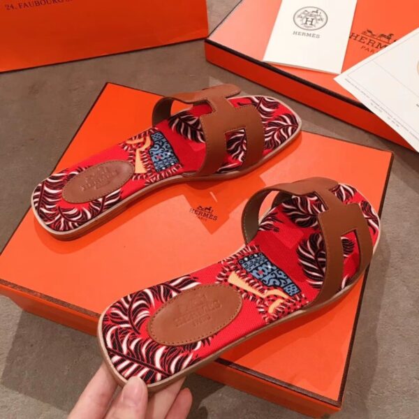 Hermes Oran Sandal Multicolor/Brown For Women, Women's Shoes H211170Z