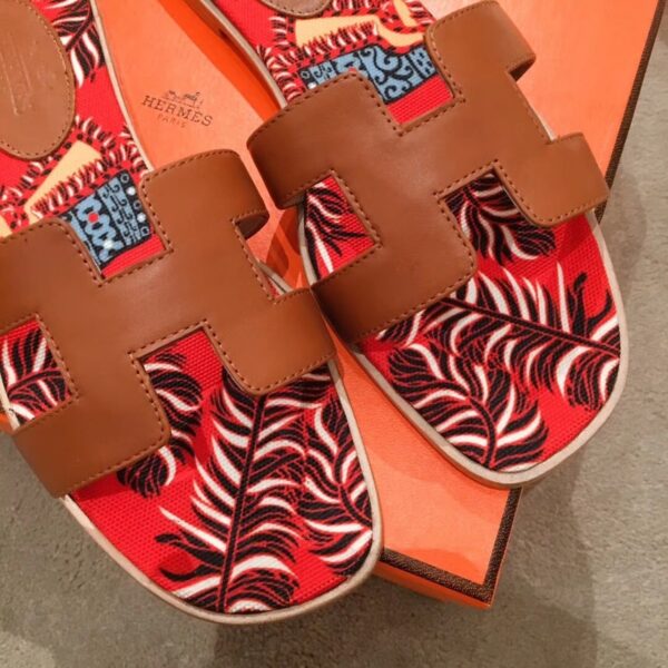 Hermes Oran Sandal Multicolor/Brown For Women, Women's Shoes H211170Z