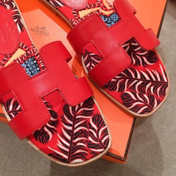 Hermes Oran Sandal Multicolor/Red For Women, Women's Shoes H211170Z