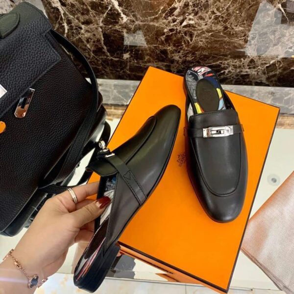 Hermes Oz Mule Black For Women, Women's Shoes H201075Z 02390