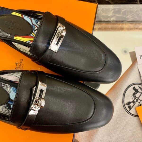 Hermes Oz Mule Black For Women, Women's Shoes H201075Z 02390