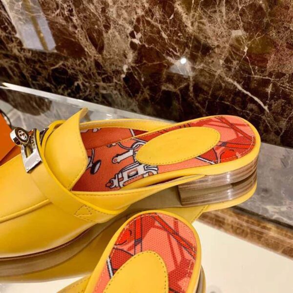 Hermes Oz Mule Yellow For Women, Women's Shoes
