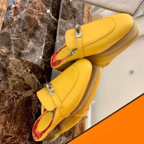 Hermes Oz Mule Yellow For Women, Women's Shoes