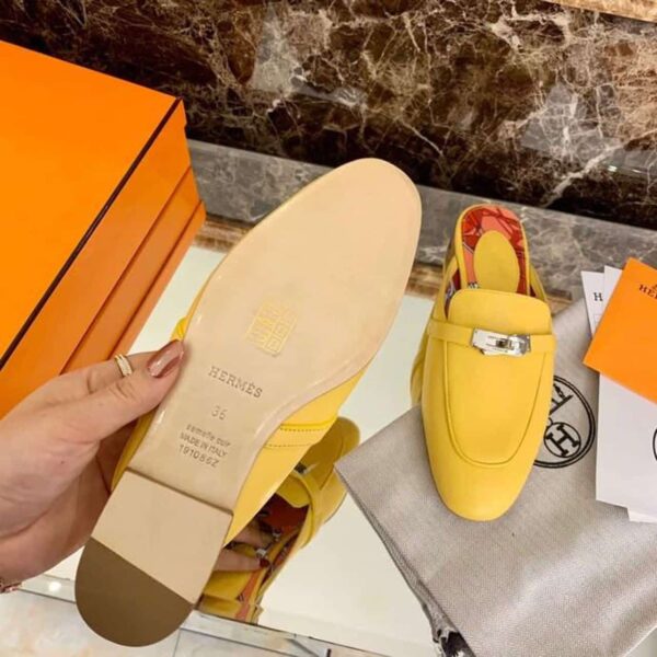 Hermes Oz Mule Yellow For Women, Women's Shoes