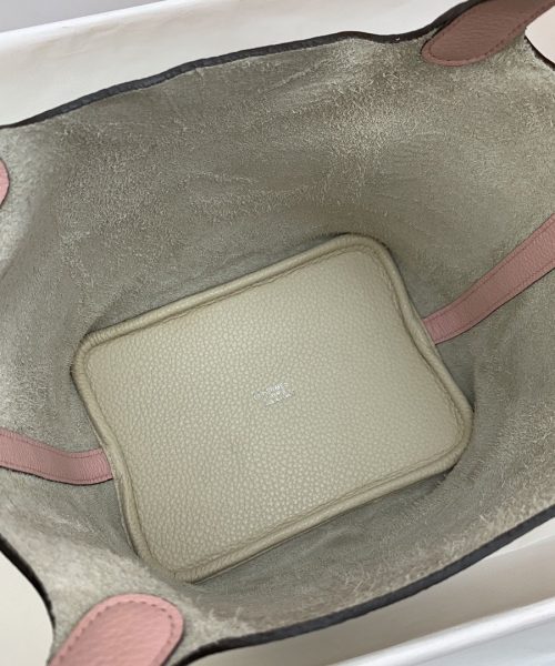 1:1 Replica Hermes Picotin Lock 18 Bag Beige/Pink With Silver-Toned Hardware For Women, Women's Handbags 7.1in/18cm
