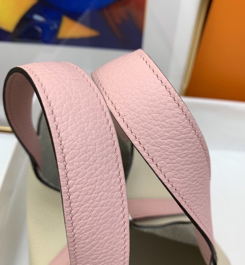 1:1 Replica Hermes Picotin Lock 18 Bag Beige/Pink With Silver-Toned Hardware For Women, Women's Handbags 7.1in/18cm