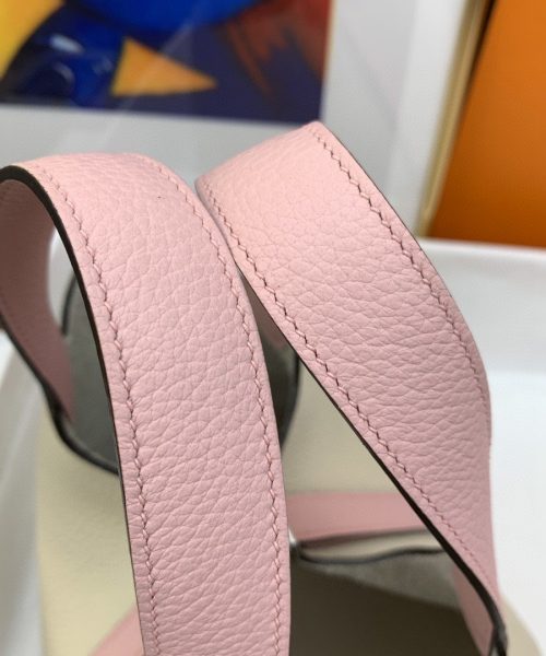 1:1 Replica Hermes Picotin Lock 18 Bag Beige/Pink With Silver-Toned Hardware For Women, Women's Handbags 7.1in/18cm